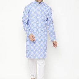 Hangup Men Printed Kurta with Pyjamas-picture-26