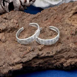 Silver Chest Set of 2 925 Sterling Silver Toe Rings-picture-32