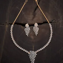 Kushal's Fashion Jewellery Rhodium-Plated CZ-Studded Jewellery Set-picture-29
