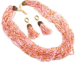 Jewar Mandi Women Gold-Plated Crystal & Pearls Beaded Jewellery Set-picture-25