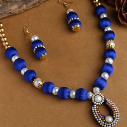 AKSHARA Girls Gold-Plated Beads-Studded Jewellery Set-picture-23