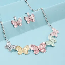DressBerry Silver-Plated Butterfly Jewellery Set-picture-11