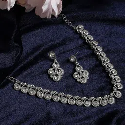 Atasi International Rhodium-Plated Crystals-Studded Jewellery Set-picture-44