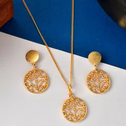Silvermerc Designs Contemporary Gold-Plated Jewellery Set-picture-22
