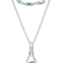 Mahi Silver-Plated Blue Stone Studded Jewellery Set-picture-56