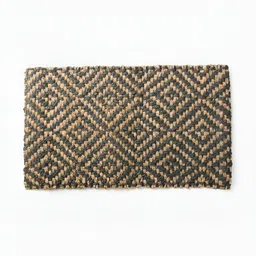 Fabindia Green & Black Self-Designed Cotton Doormat-picture-10