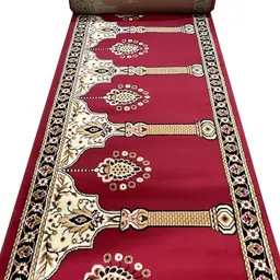 Asad Emporium Rugs Red & Beige Floral Anti-Skid Polypropylene Carpet-picture-19