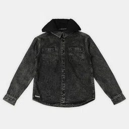 R&B Boys Hooded Casual Denim Cotton Shirt-picture-41