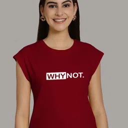 Friskers Women Typography Printed Round Neck Cotton T-shirt-image-45