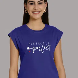 Friskers Women Typography Printed Cap Sleeves Round Neck T-shirt-image-59