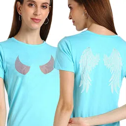 shashvi Women Blue Printed T-shirt-picture-20