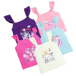 EIO Infants Kids Pack of 5 Printed Sleeveless Cotton T-shirts-picture-25
