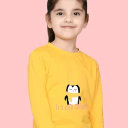 NUSYL Girls Graphic Printed Round Neck T-Shirt-picture-26