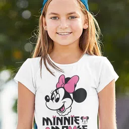KINSEY Girls Minnie Mouse Humour And Comic Printed Casual T-Shirt-picture-38