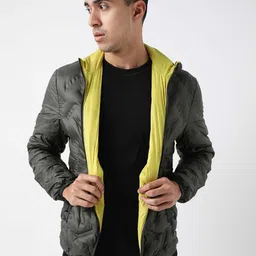 Wildcraft Men Olive Green Camouflage Insulator Puffer Jacket-image-19