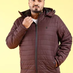 hardsoda by the indian garage co HARDSODA Plus Size Hooded Lightweight Quilted Jacket image 1