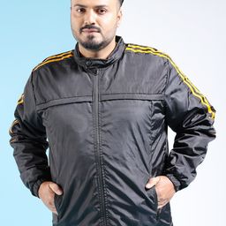 hardsoda by the indian garage co HARDSODA Plus Size Mock Collar Lightweight Padded Jacket-picture-17
