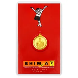 BHIMA 24K 999 Purity Ganesha Gold Coin Pendant 1g-picture-31