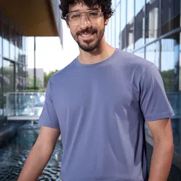 The Souled Store Men Solid Round Neck Supima Cotton T-shirt-picture-38