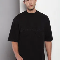Calvin Klein Round Neck Drop-Shoulder Sleeves Cotton Oversized T-shirt-picture-46
