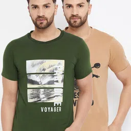 THE MILLION CLUB Men Pack Of 2 Cotton T-shirts-picture-38