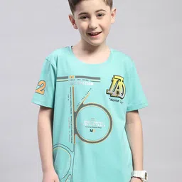 Monte Carlo Boys Typography Printed Cotton T-shirt-picture-34