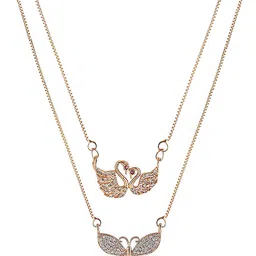 Yellow Chimes Set Of 2 Gold-plated Stone-studded Pendant With Chain-picture-36