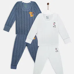 YK Basics Kids Pack Of 2 Striped Thermal Sets-picture-11