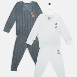 YK Basics Kids Pack Of 2 Striped Thermal Set-picture-24