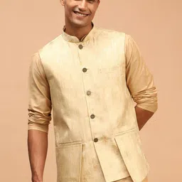 VASTRAMAY Men Woven Design Nehru Jacket-picture-13