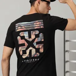 THE HOLLANDER Graphic Printed Regular Fit Cotton T-shirt-picture-34
