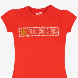Bodycare Girls Typography Printed Round Neck Cotton T-shirt-image-95