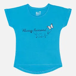 Bodycare Girls Typography Printed Cotton Round Neck Cap Sleeves Casual T-shirt-picture-32