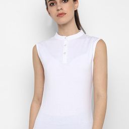 appulse Mandarin Collar Sleeveless Slim Fit Cotton T-shirt-picture-36