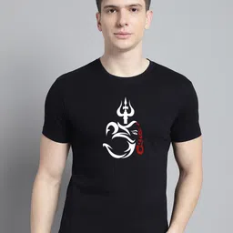 FBAR Typography Printed Raw Edge Slim Fit T-shirt-image-88