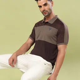 Technosport Men Striped V-Neck UPF50 Pockets Slim Fit T-shirt-picture-51