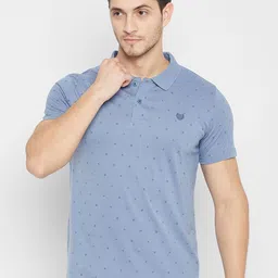 Duke Geometric Printed Polo Collar Cotton Slim Fit T-shirt-picture-21
