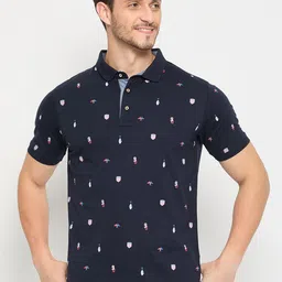 Duke Men Conversational Printed Polo Collar T-shirt-image-31