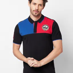 GIORDANO Colourblocked Polo Collar Slim Fit T-shirt-image-15