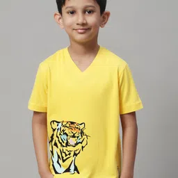 Friskers Boys Graphic Printed V-Neck Pure Cotton T-Shirt-picture-29