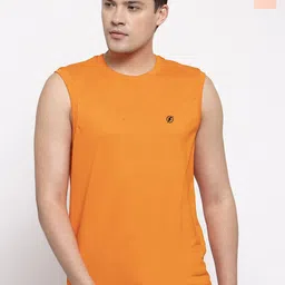 Friskers Pack Of 2 Round Neck Sleeveless Slim Fit Cotton T-Shirts image 1