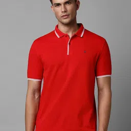 Louis Philippe Sport Polo Collar Slim Fit Cotton T-shirt-picture-43