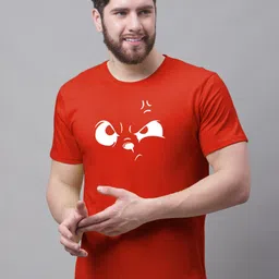 Friskers Typography Round Neck Short Sleeves Cotton Printed Slim Fit T-shirt-picture-13