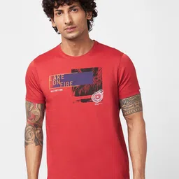 SPYKAR Graphic Printed Slim Fit Cotton T-Shirt-picture-11