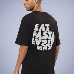 Mad Over Print Men Printed Drop-Shoulder Sleeves Oversized Cotton T-shirt image 1