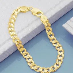 Zavya Men Sterling Silver Gold-Plated Link Bracelet-picture-36