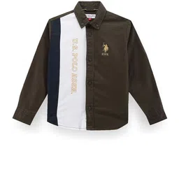 U.S. Polo Assn. Kids Boys Colourblocked Classic Casual Cotton Shirt-picture-21