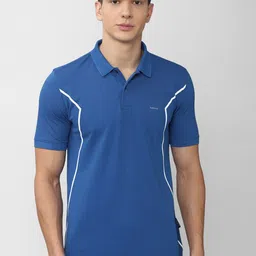 Van Heusen Men Blue Polo Collar T-shirt image 1