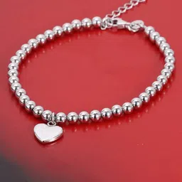 VANBELLE Women 925 Sterling Silver Beaded Charm Bracelet-picture-10