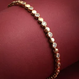 PANASH Women Brass American Diamond Gold-Plated Charm Bracelet-picture-16